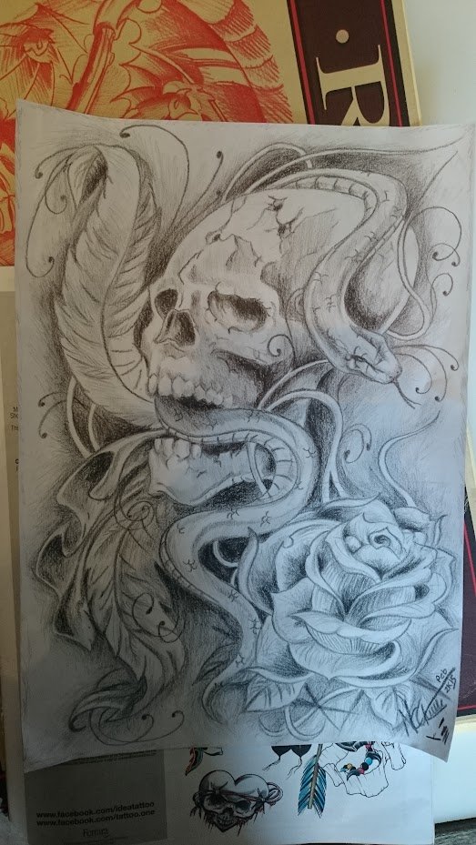 Original skull tattoo